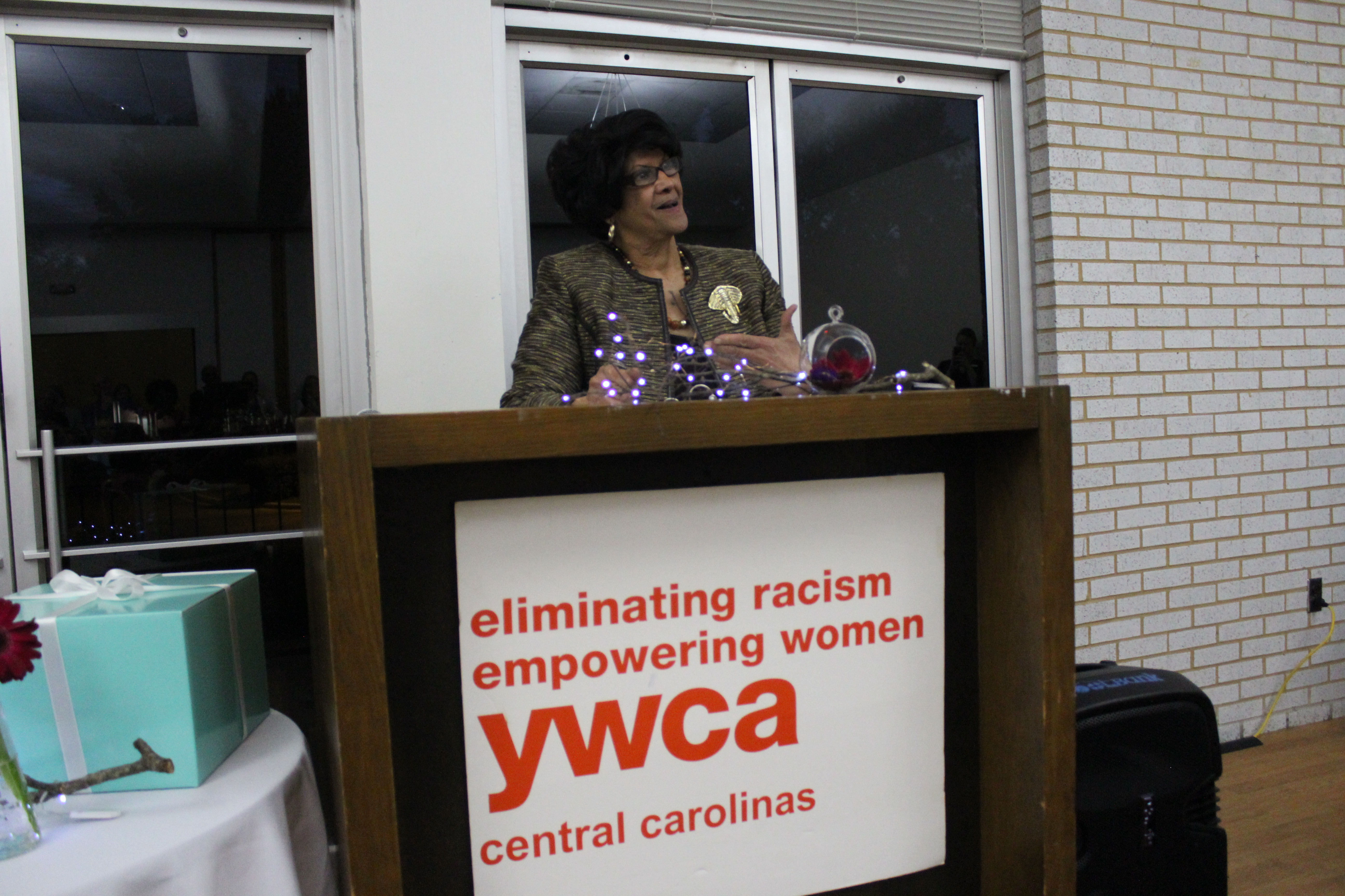 Dorothy Counts-Scoggins Speaking to the Crowd