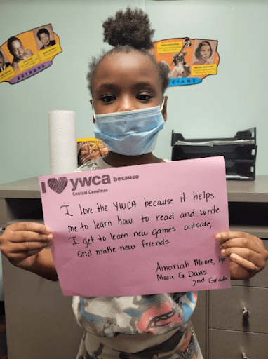 student, smiling, happy, YWCA. Youth Learning Center