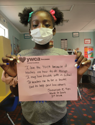 student, smiling, happy, YWCA. Youth Learning Center