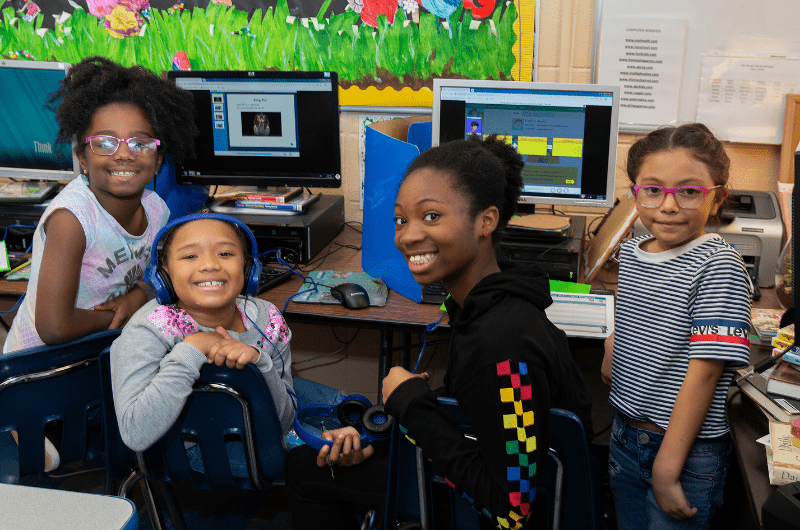 students, learning, computers, youth learning, YWCA