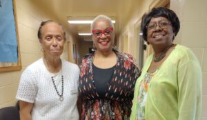 Left to right: Valerie Kirkland – Assistant YLC Coordinator; Reverend Dr. Anita Wright – Pastor; Gwen Forney – YLC Coordinator