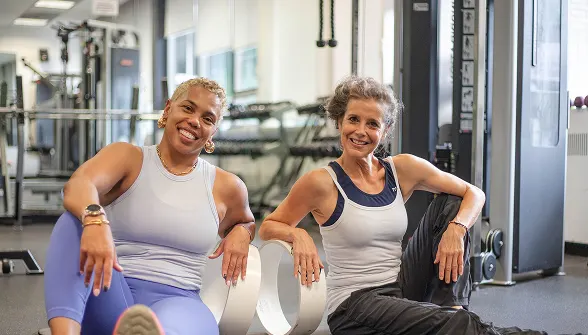 Free weights and strength training equipment at YWCA Central Carolinas gym Charlotte NC